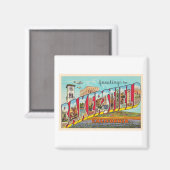 Bakersfield California, groot Letter-Briefkaart Magneet (Voorkant / Achterkant)