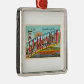 Bakersfield California, groot Letter-Briefkaart Metalen Ornament (Rechts)