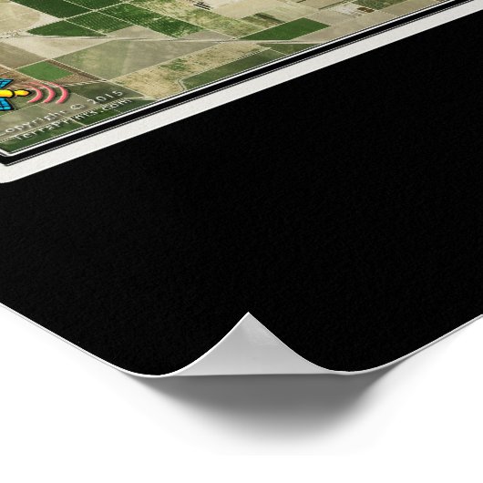 Bakersfield California Satellite Poster Map (Hoek)