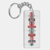 Bakersfield California Skyline Sleutelhanger (Voorkant Links)