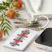 Bakersfield California Skyline Sleutelhanger (Voorkant Rechts)