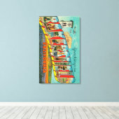 Bakersfield, Californië - grote lettertjes Canvas Afdruk (Insitu (Houten vloer))
