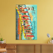 Bakersfield, Californië - grote lettertjes Canvas Afdruk (Insitu (Woonkamer))