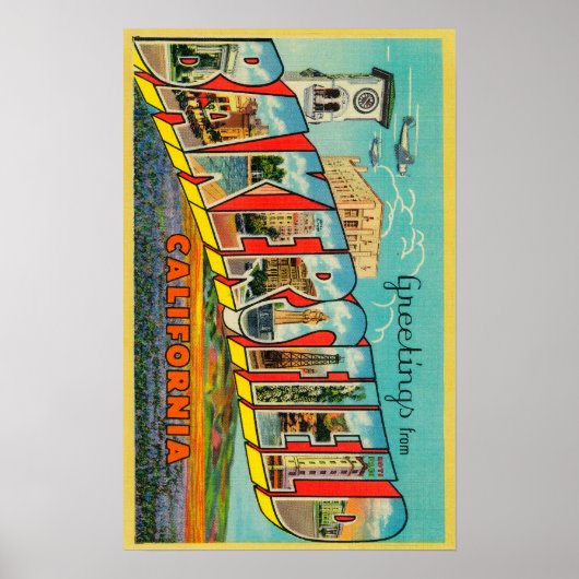 Bakersfield, Californië - grote lettertjes Poster (Voorkant)