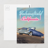 Bakersfield Californië reisposter Briefkaart (Voorkant / Achterkant)