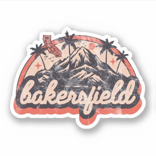 Bakersfield, Californië Sticker (Voorkant)