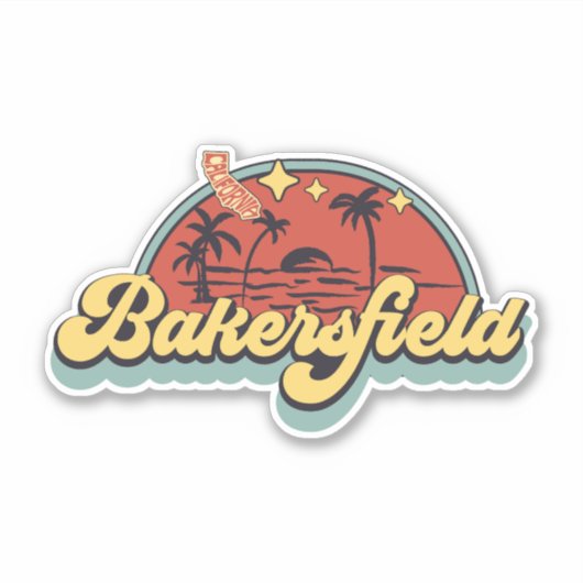 Bakersfield, Californië Sticker (Voorkant)