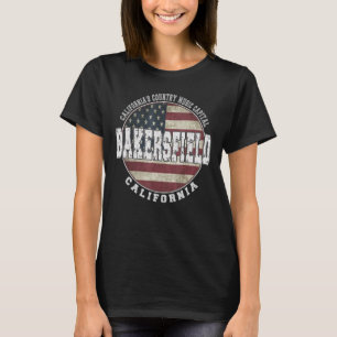 Bakersfield Californische  Amerikaanse vlag T-shirt