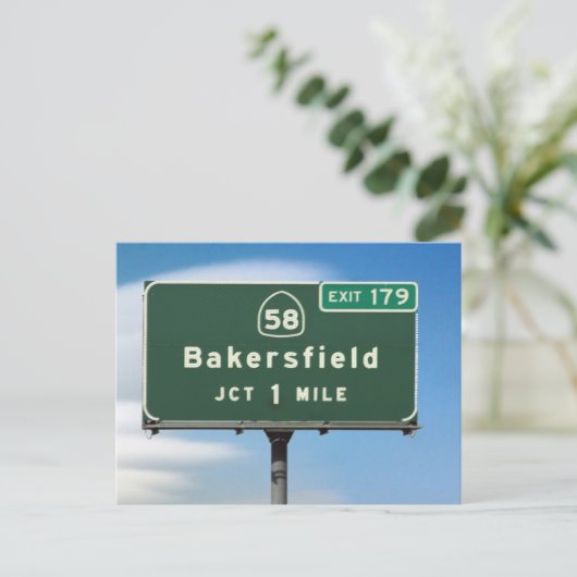 Bakersfield Exit Briefkaart (Staand voorkant)