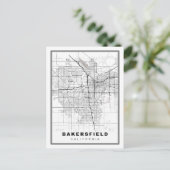 Bakersfield-kaart Briefkaart (Staand voorkant)