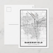 Bakersfield-kaart Feestdagenkaart (Voorkant / Achterkant)