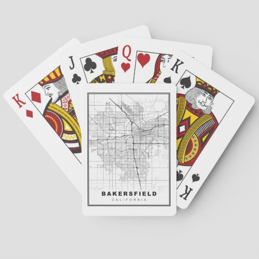 Bakersfield-kaart Pokerkaarten (Achterkant)