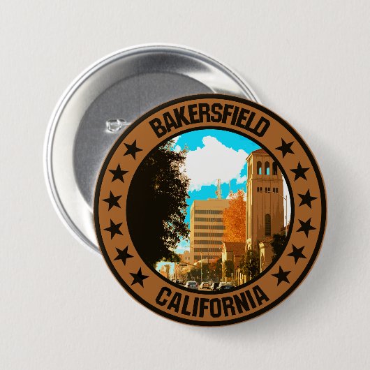 Bakersfield Ronde Button 7,6 Cm (Voorkant /achterkant)