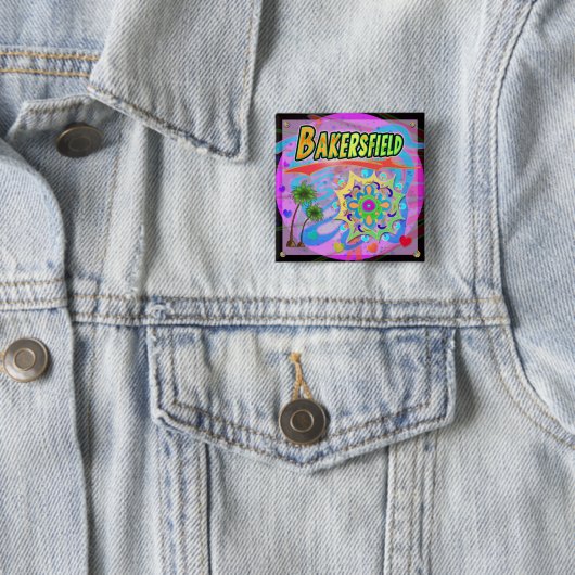 Bakersfield True Progress-Button Vierkante Button 5,1 Cm (In situ)