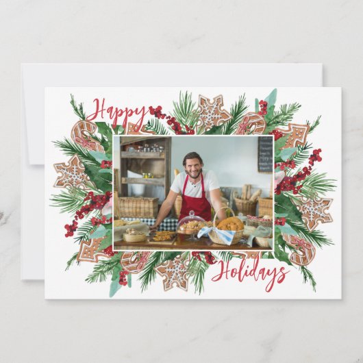 Bakery 1 Foto Gingerbrood Hartelijk dank voor de f Feestdagenkaart (Voorkant)