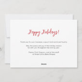 Bakery 1 Foto Gingerbrood Hartelijk dank voor de f Feestdagenkaart (Achterkant)