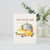 Bakery add message Business name lemon pie Briefkaart (Staand voorkant)