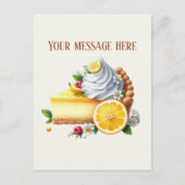 Bakery add message Business name lemon pie Briefkaart (Voorkant)