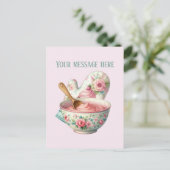 Bakery add message Business name mitt icing Briefkaart (Staand voorkant)