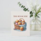 Bakery add message Business name muffins Briefkaart (Staand voorkant)