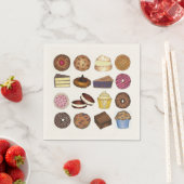 Bakery Bake Sale Cupcake Pie Cookie Brownie Donut Servetten (Insitu)