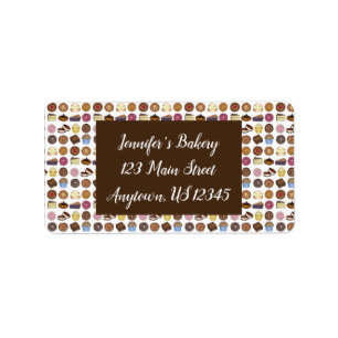 Bakery Bake Sale Foods Brownie Cupcake Pie Sweets Etiket