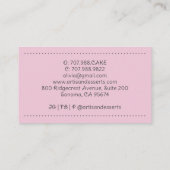 Bakery Baker Pastry Chef Visitekaartje (Achterkant)