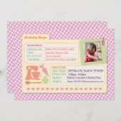 Bakery Birthday Baking Photo Recipe Card Party Kaart (Voorkant / Achterkant)