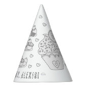 Bakery Birthday Party - Kleur uw eigen partijPet Feesthoedjes (Rechts)