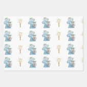 Bakery Blue Flower Mixer Inpakpapier Vel (Voorkant 3)