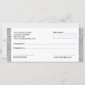 Bakery Boutique Style Cadeaubonnen (Achterkant)