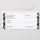 Bakery Boutique Style Cadeaubonnen {Damask} (Achterkant)
