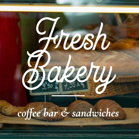 Bakery branding bedrijfs script raam glas raamsticker