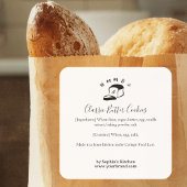 Bakery Bread Logo Minimalist Ingredient Label