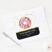Bakery Business Donut Confetti Vierkante Sticker (Envelop)