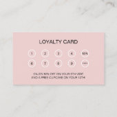 Bakery Business Logo White Pink  Klantenkaartje (Achterkant)