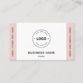 Bakery Business Logo White Pink  Klantenkaartje (Voorkant)