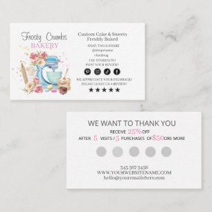 Bakery Business Loyalty Visitekaartje