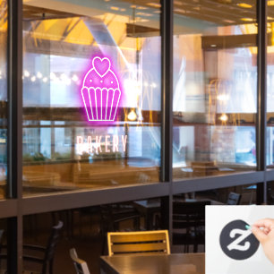Bakery Business Neon Raamsticker