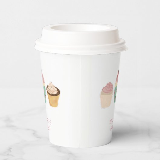 Bakery Cafe Cupcake Business Takeaway Papieren Bekers (Rechts)