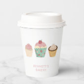 Bakery Cafe Cupcake Business Takeaway Papieren Bekers (Voorkant)