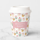 Bakery Cafe Cupcake Business Takeaway Papieren Bekers (Achterkant)