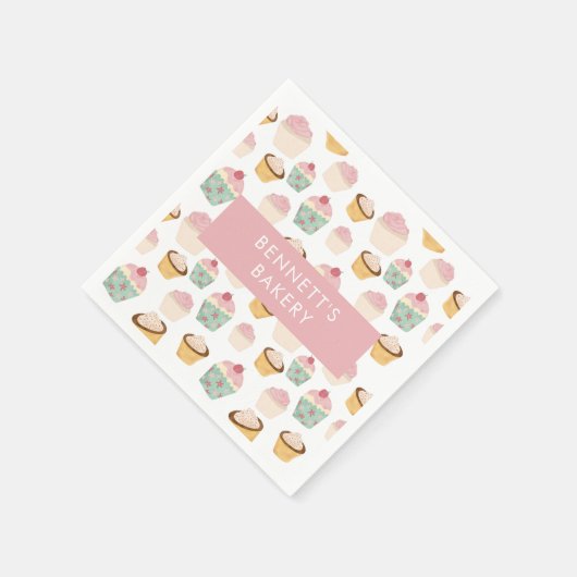 Bakery Cafe Cupcake Business Takeaway Servet (Hoek)