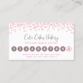 Bakery Cake Blush Pink Sprinkles Pastry Chef Chic Klantenkaartje (Voorkant)
