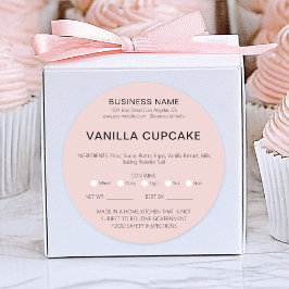 Bakery Cake Home Wettelijke Voedselvergunning Ronde Sticker