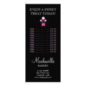 Bakery Cake Pops Retro Price List Rack Card Reclamekaart (Achterkant)