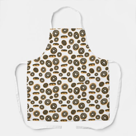 Bakery Chocolate Frosted Donut Pattern Schort (Voorkant)
