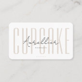 Bakery Cupcake Cake Decorateur Zand Minimalistisch Visitekaartje (Voorkant)