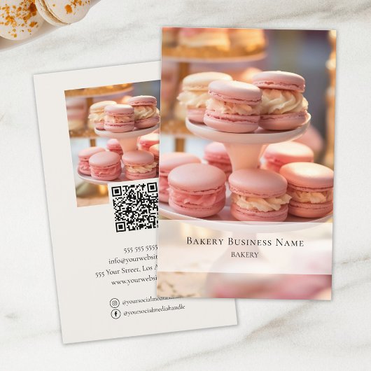 Bakery Custom Foto Sociale Media QR Code Flyer