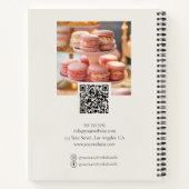 Bakery Custom Foto Sociale Media QR Code Notitieboek (Achterkant)